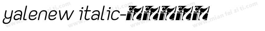 yalenew italic字体转换